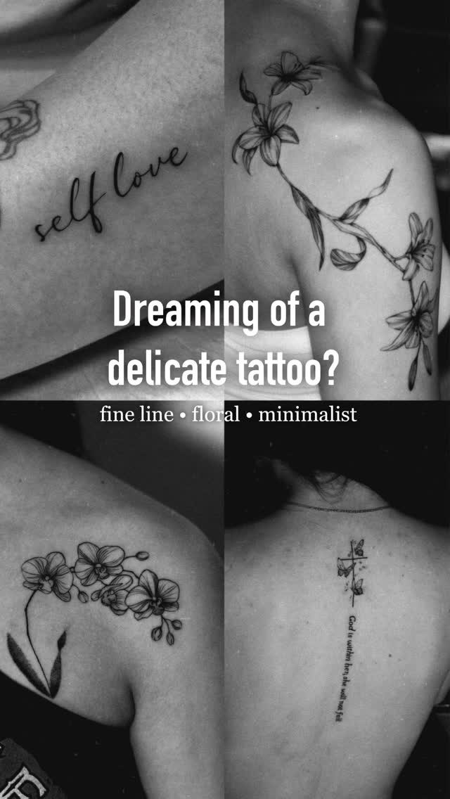 Dreaming of a delicate tattoo? ✨  I love creating fine line pieces that feel per