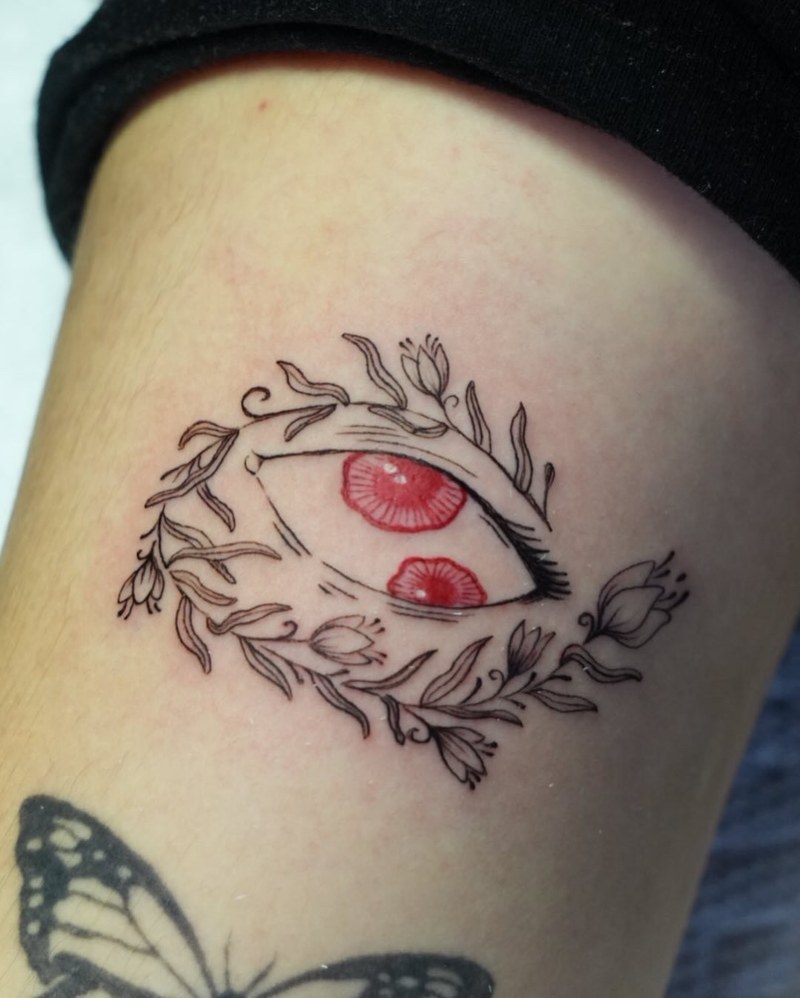 Even when it’s closed, it’s still watching. 👁️. #tattoo #abqtattoos #finelinetat