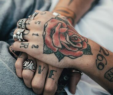 Detailbild eines Tattoos